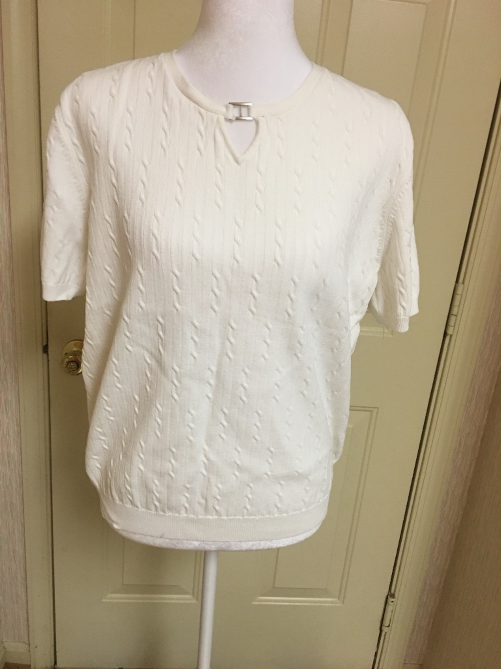 Alfred Dunner White knit top